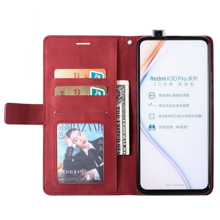 For Xiaomi Redmi K30 Pro Skin Feel Splicing Horizontal Flip Leather Case with Holder & Card Slots & Wallet & Photo Frame