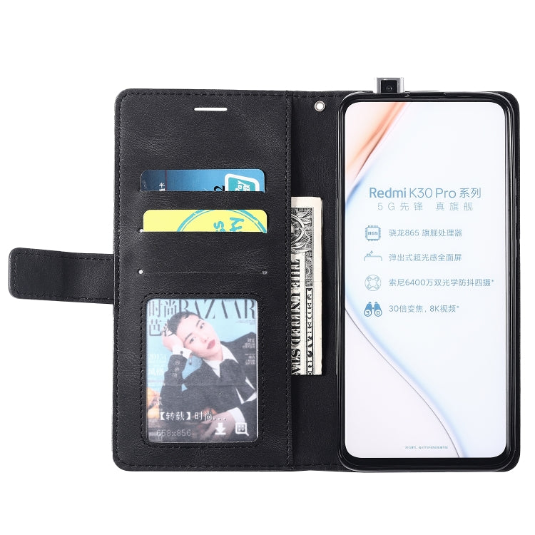 For Xiaomi Redmi K30 Pro Skin Feel Splicing Horizontal Flip Leather Case with Holder & Card Slots & Wallet & Photo Frame