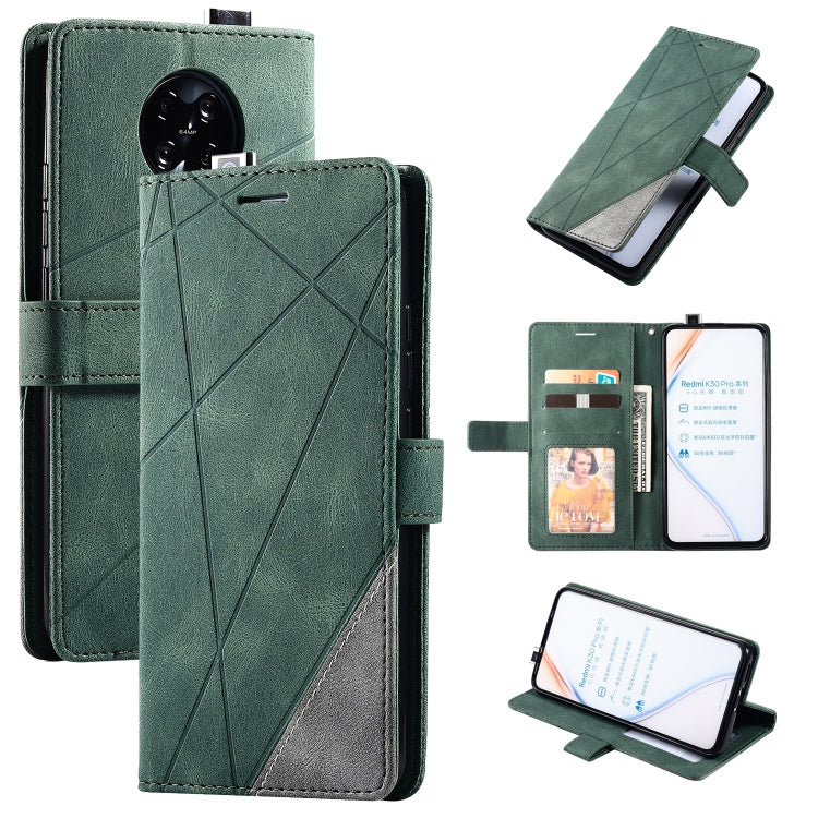 For Xiaomi Redmi K30 Pro Skin Feel Splicing Horizontal Flip Leather Case with Holder & Card Slots & Wallet & Photo Frame