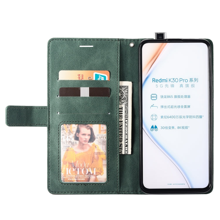 For Xiaomi Redmi K30 Pro Skin Feel Splicing Horizontal Flip Leather Case with Holder & Card Slots & Wallet & Photo Frame