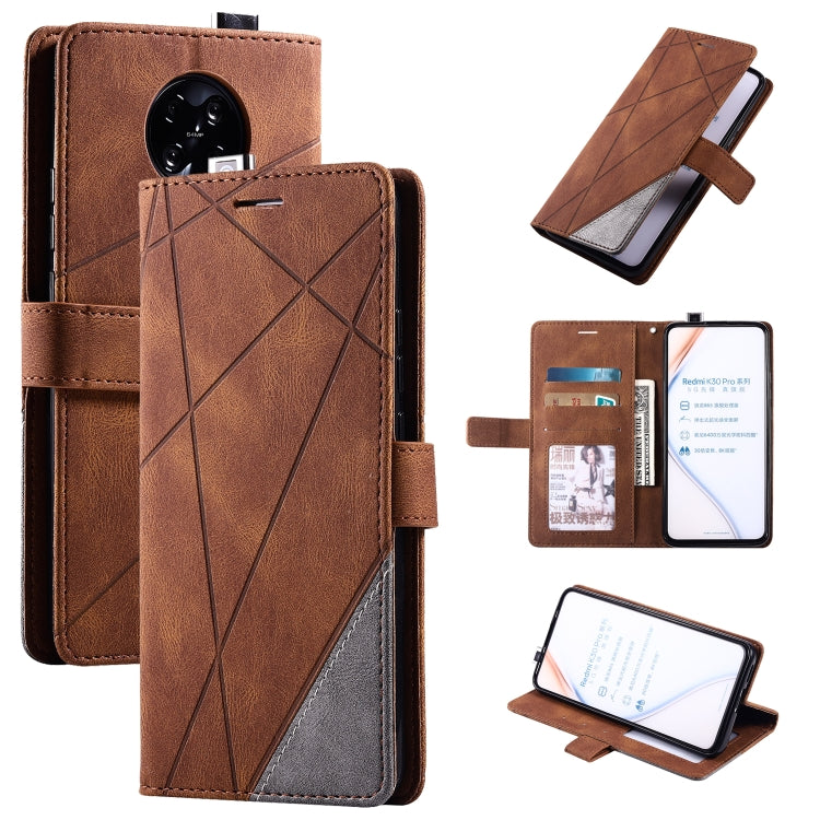 For Xiaomi Redmi K30 Pro Skin Feel Splicing Horizontal Flip Leather Case with Holder & Card Slots & Wallet & Photo Frame