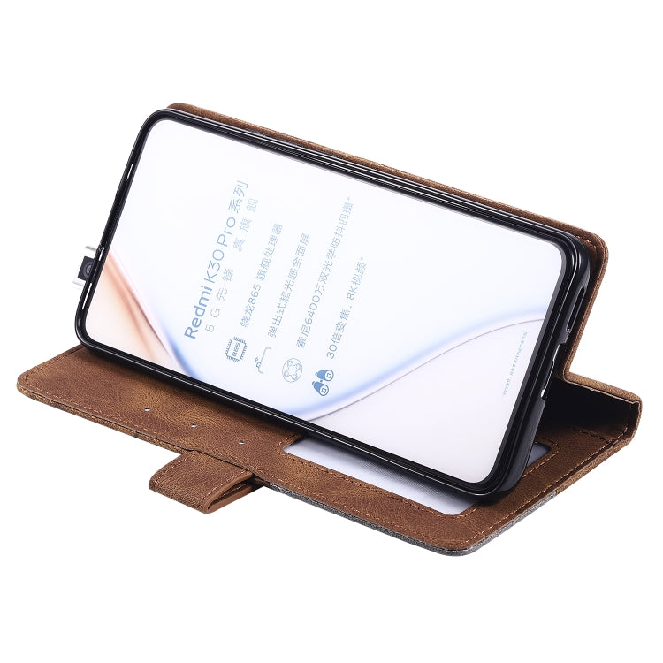 For Xiaomi Redmi K30 Pro Skin Feel Splicing Horizontal Flip Leather Case with Holder & Card Slots & Wallet & Photo Frame