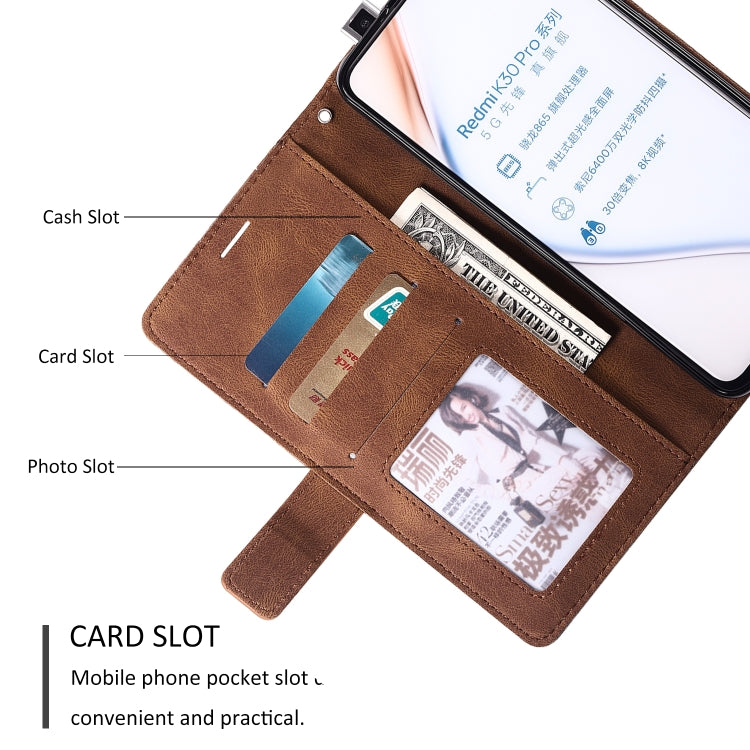 For Xiaomi Redmi K30 Pro Skin Feel Splicing Horizontal Flip Leather Case with Holder & Card Slots & Wallet & Photo Frame