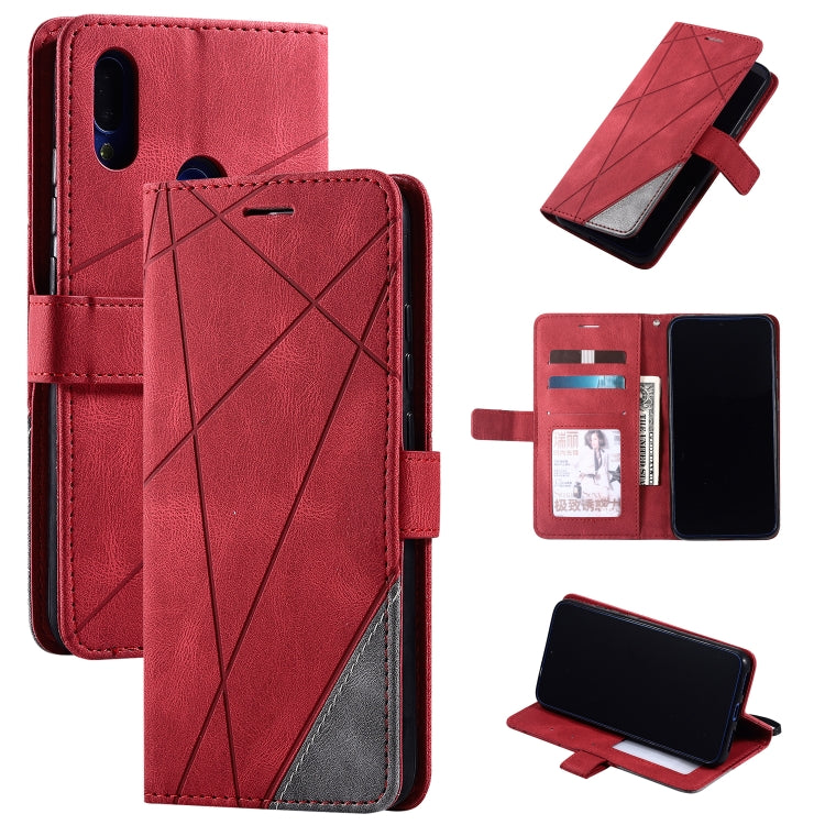 For Xiaomi Redmi Note 7 / Note 7 Pro Skin Feel Splicing Horizontal Flip Leather Case with Holder & Card Slots & Wallet & Photo Frame