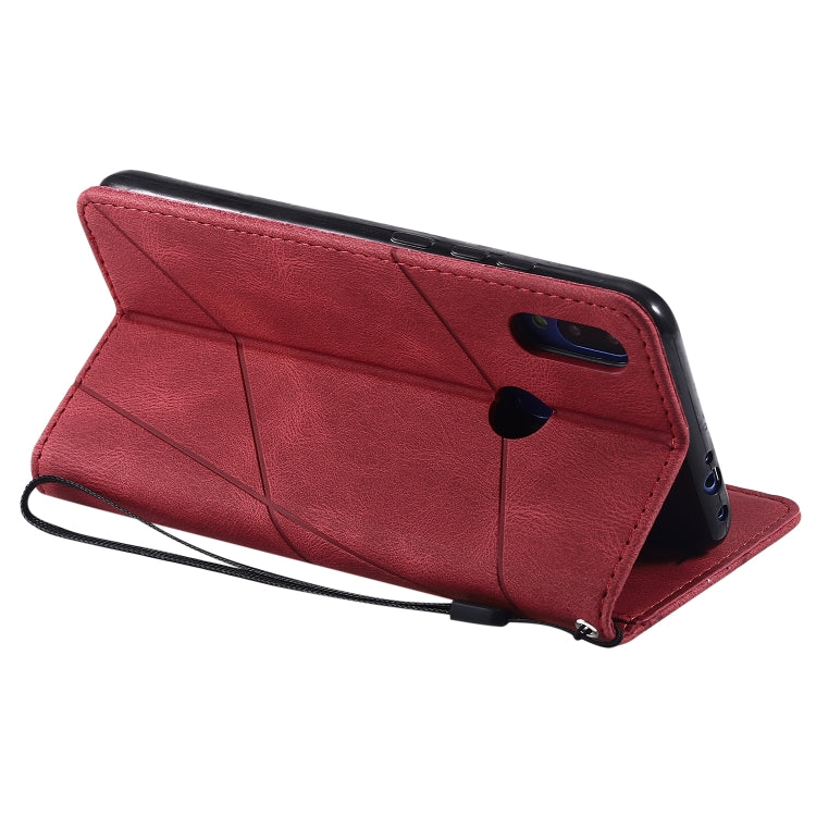 For Xiaomi Redmi Note 7 / Note 7 Pro Skin Feel Splicing Horizontal Flip Leather Case with Holder & Card Slots & Wallet & Photo Frame