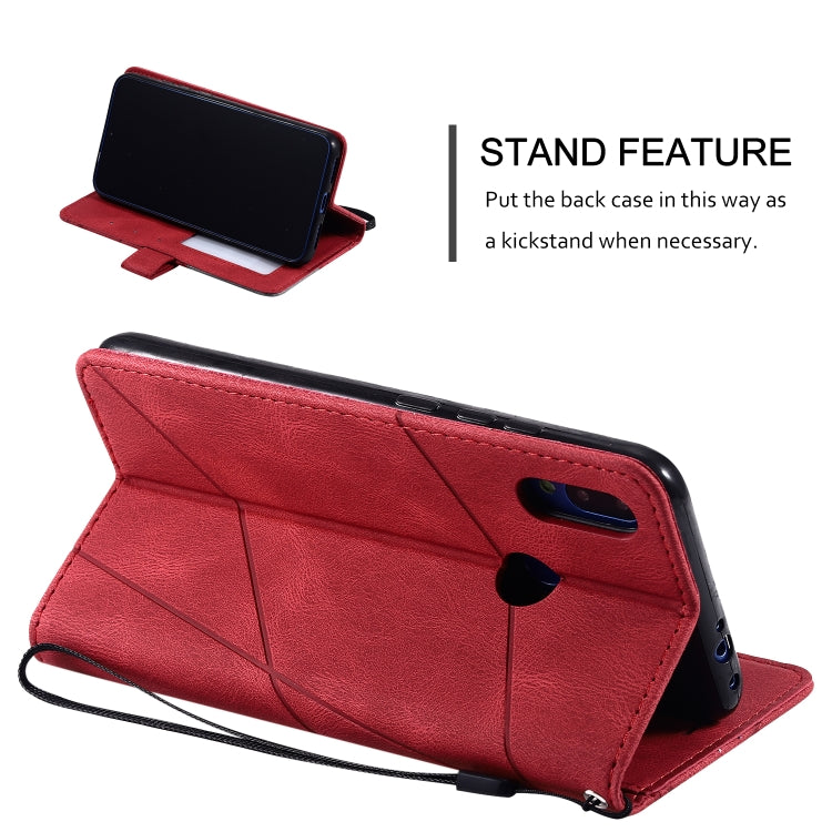For Xiaomi Redmi Note 7 / Note 7 Pro Skin Feel Splicing Horizontal Flip Leather Case with Holder & Card Slots & Wallet & Photo Frame