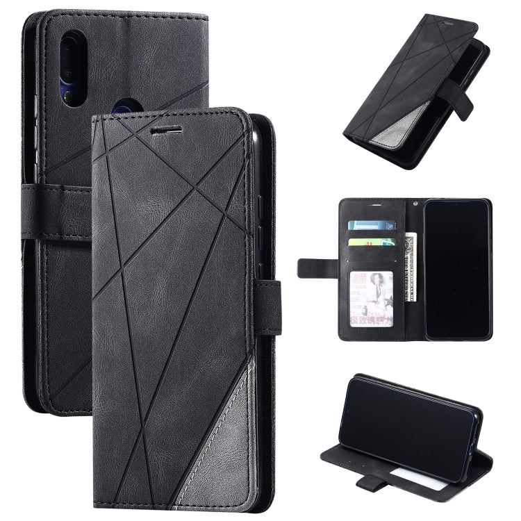 For Xiaomi Redmi Note 7 / Note 7 Pro Skin Feel Splicing Horizontal Flip Leather Case with Holder & Card Slots & Wallet & Photo Frame