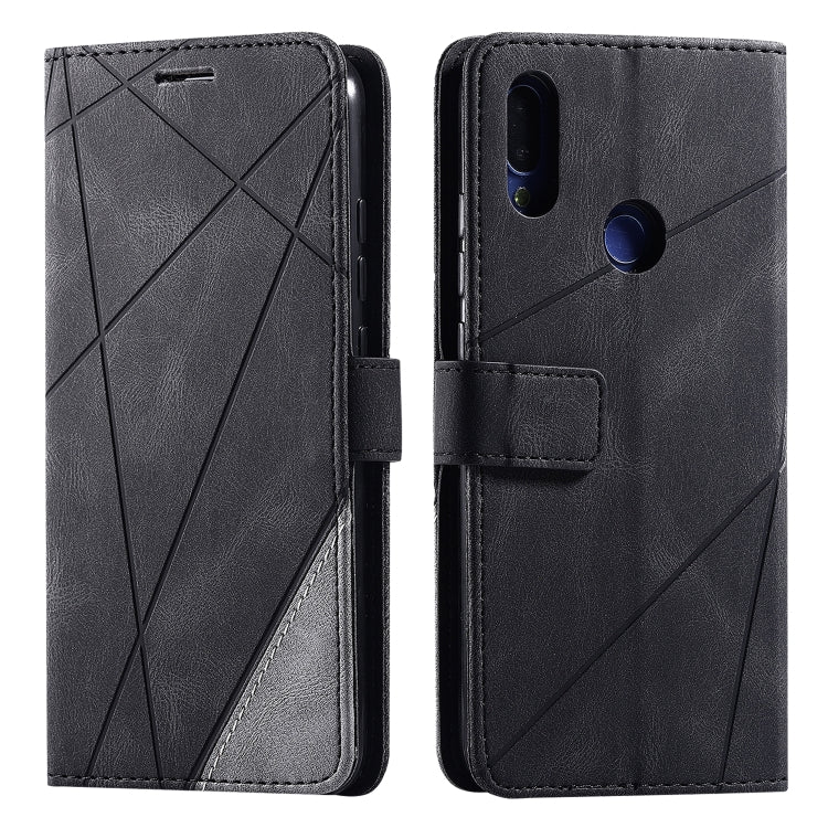For Xiaomi Redmi Note 7 / Note 7 Pro Skin Feel Splicing Horizontal Flip Leather Case with Holder & Card Slots & Wallet & Photo Frame