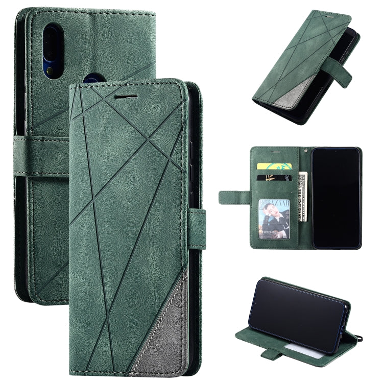 For Xiaomi Redmi Note 7 / Note 7 Pro Skin Feel Splicing Horizontal Flip Leather Case with Holder & Card Slots & Wallet & Photo Frame