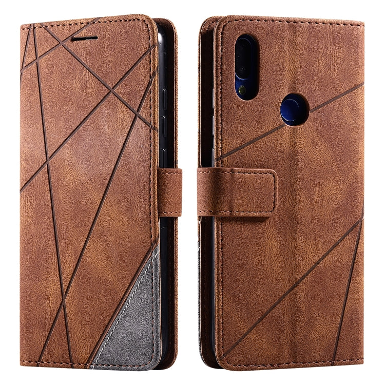 For Xiaomi Redmi Note 7 / Note 7 Pro Skin Feel Splicing Horizontal Flip Leather Case with Holder & Card Slots & Wallet & Photo Frame