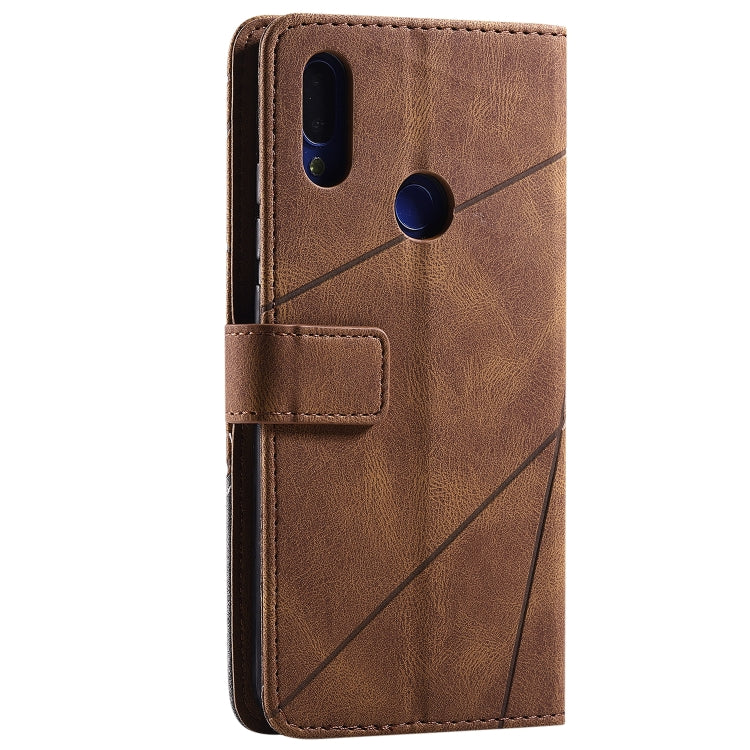 For Xiaomi Redmi Note 7 / Note 7 Pro Skin Feel Splicing Horizontal Flip Leather Case with Holder & Card Slots & Wallet & Photo Frame