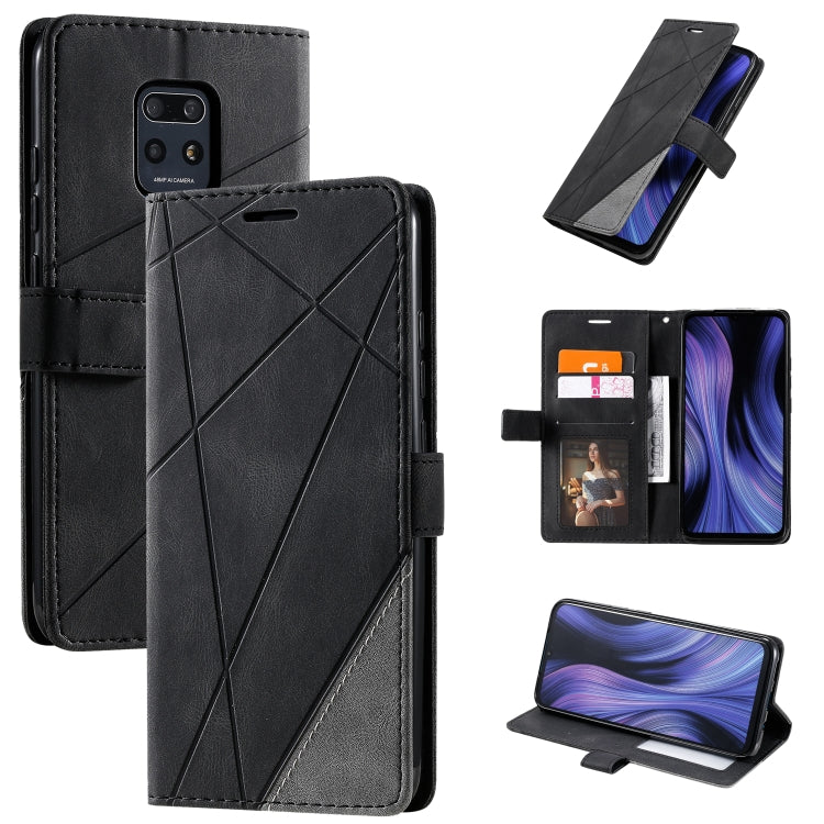 For Xiaomi Redmi 10X Pro 5G / 10X 5G Skin Feel Splicing Horizontal Flip Leather Case with Holder & Card Slots & Wallet & Photo Frame