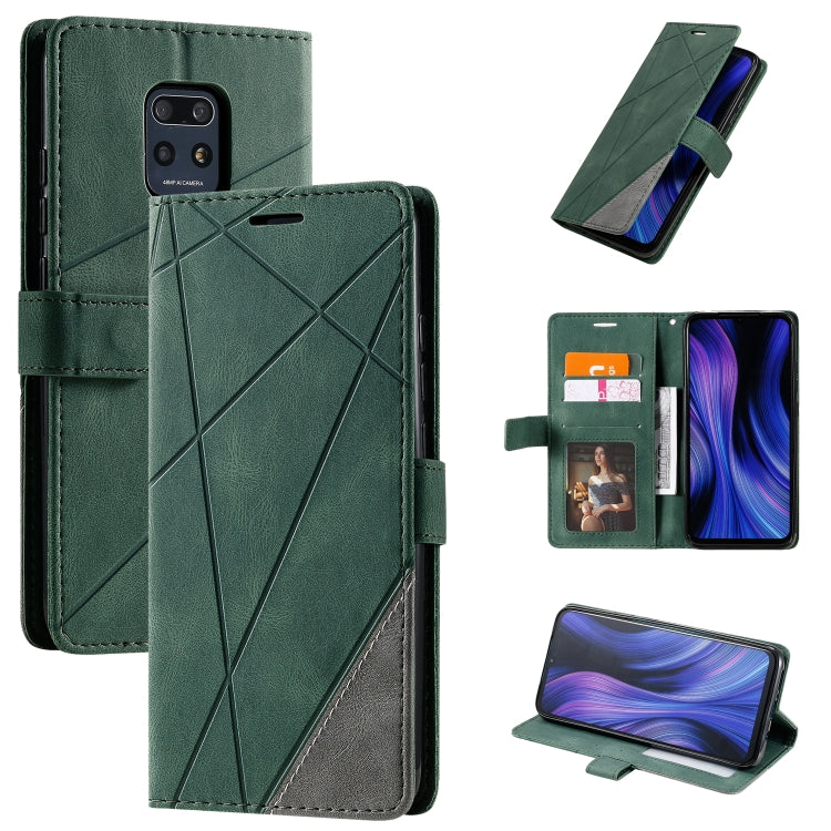 For Xiaomi Redmi 10X Pro 5G / 10X 5G Skin Feel Splicing Horizontal Flip Leather Case with Holder & Card Slots & Wallet & Photo Frame