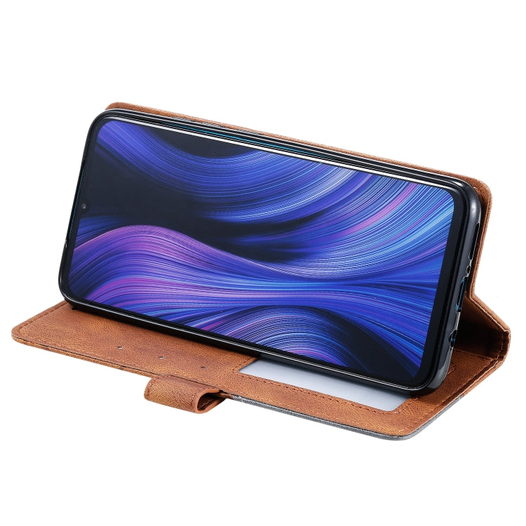 For Xiaomi Redmi 10X Pro 5G / 10X 5G Skin Feel Splicing Horizontal Flip Leather Case with Holder & Card Slots & Wallet & Photo Frame