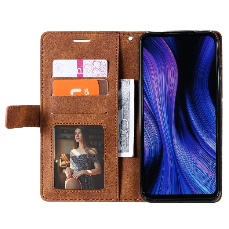 For Xiaomi Redmi 10X Pro 5G / 10X 5G Skin Feel Splicing Horizontal Flip Leather Case with Holder & Card Slots & Wallet & Photo Frame