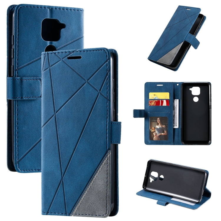 For Xiaomi Redmi Note 9 Skin Feel Splicing Horizontal Flip Leather Case with Holder & Card Slots & Wallet & Photo Frame