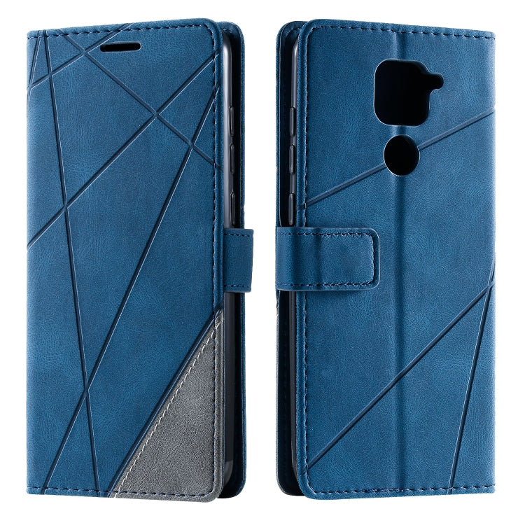 For Xiaomi Redmi Note 9 Skin Feel Splicing Horizontal Flip Leather Case with Holder & Card Slots & Wallet & Photo Frame