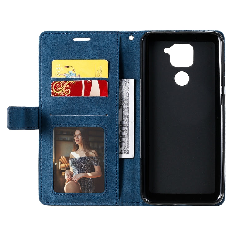 For Xiaomi Redmi Note 9 Skin Feel Splicing Horizontal Flip Leather Case with Holder & Card Slots & Wallet & Photo Frame