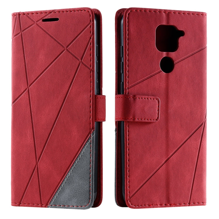 For Xiaomi Redmi Note 9 Skin Feel Splicing Horizontal Flip Leather Case with Holder & Card Slots & Wallet & Photo Frame