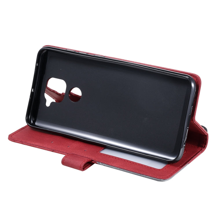 For Xiaomi Redmi Note 9 Skin Feel Splicing Horizontal Flip Leather Case with Holder & Card Slots & Wallet & Photo Frame