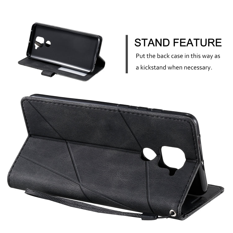 For Xiaomi Redmi Note 9 Skin Feel Splicing Horizontal Flip Leather Case with Holder & Card Slots & Wallet & Photo Frame
