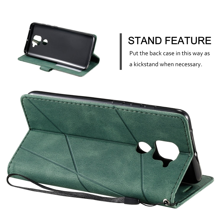 For Xiaomi Redmi Note 9 Skin Feel Splicing Horizontal Flip Leather Case with Holder & Card Slots & Wallet & Photo Frame