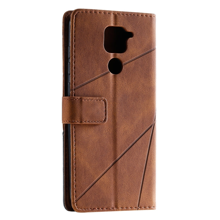 For Xiaomi Redmi Note 9 Skin Feel Splicing Horizontal Flip Leather Case with Holder & Card Slots & Wallet & Photo Frame