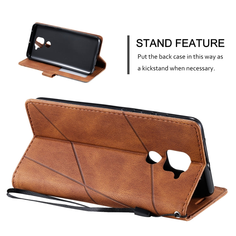 For Xiaomi Redmi Note 9 Skin Feel Splicing Horizontal Flip Leather Case with Holder & Card Slots & Wallet & Photo Frame