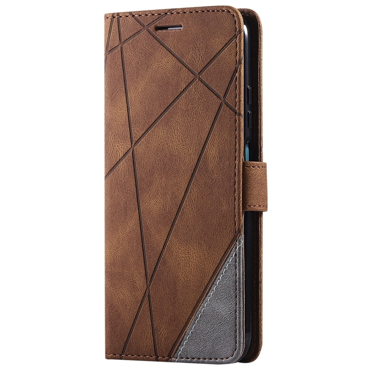 For Huawei P40 Lite Skin Feel Splicing Horizontal Flip Leather Case with Holder & Card Slots & Wallet & Photo Frame