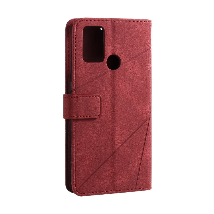 For Huawei Honor 9A Skin Feel Splicing Horizontal Flip Leather Case with Holder & Card Slots & Wallet & Photo Frame