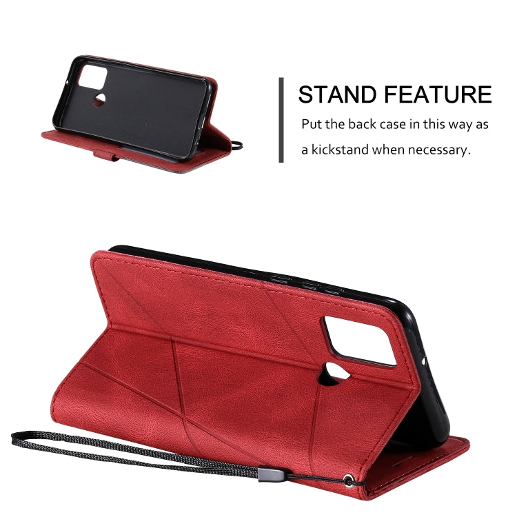 For Huawei Honor 9A Skin Feel Splicing Horizontal Flip Leather Case with Holder & Card Slots & Wallet & Photo Frame