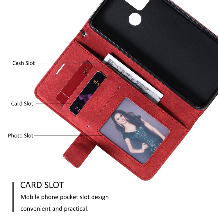 For Huawei Honor 9A Skin Feel Splicing Horizontal Flip Leather Case with Holder & Card Slots & Wallet & Photo Frame