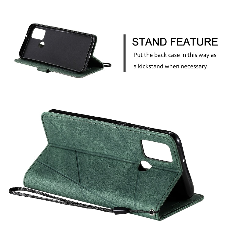 For Huawei Honor 9A Skin Feel Splicing Horizontal Flip Leather Case with Holder & Card Slots & Wallet & Photo Frame