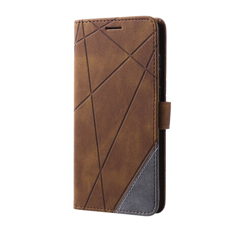 For Huawei Honor 9A Skin Feel Splicing Horizontal Flip Leather Case with Holder & Card Slots & Wallet & Photo Frame