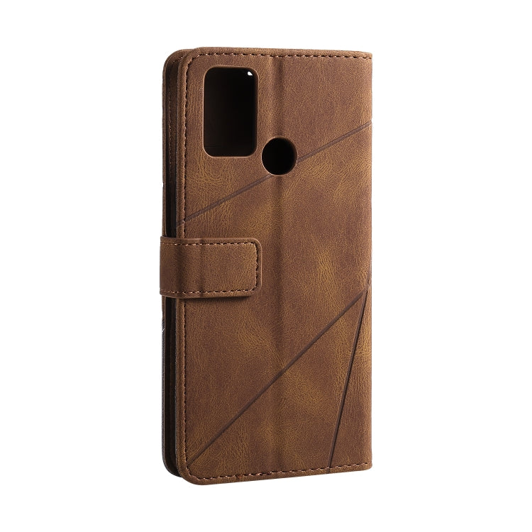 For Huawei Honor 9A Skin Feel Splicing Horizontal Flip Leather Case with Holder & Card Slots & Wallet & Photo Frame