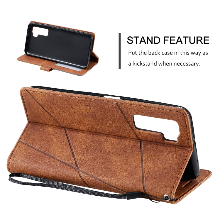 For Huawei nova 7 SE Skin Feel Splicing Horizontal Flip Leather Case with Holder & Card Slots & Wallet & Photo Frame