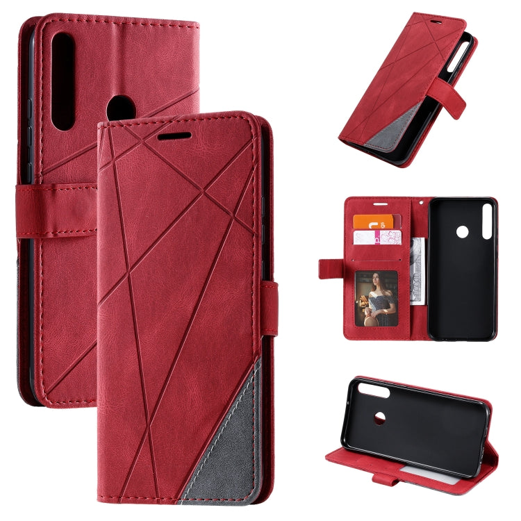 For Huawei P40 Lite E / Y7p / Honor 9C Skin Feel Splicing Horizontal Flip Leather Case with Holder & Card Slots & Wallet & Photo Frame