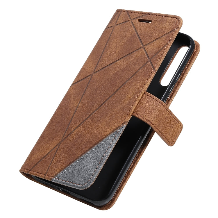 For Huawei P40 Lite E / Y7p / Honor 9C Skin Feel Splicing Horizontal Flip Leather Case with Holder & Card Slots & Wallet & Photo Frame