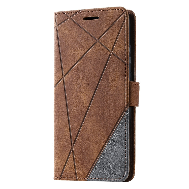 For Huawei P smart 2020 Skin Feel Splicing Horizontal Flip Leather Case with Holder & Card Slots & Wallet & Photo Frame