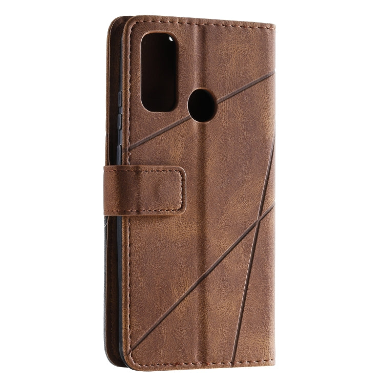 For Huawei P smart 2020 Skin Feel Splicing Horizontal Flip Leather Case with Holder & Card Slots & Wallet & Photo Frame