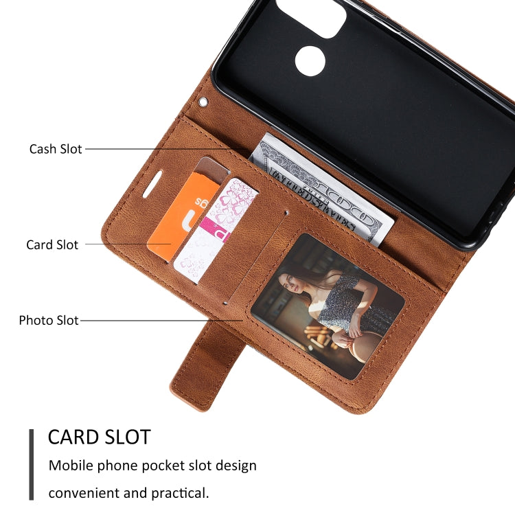 For Huawei P smart 2020 Skin Feel Splicing Horizontal Flip Leather Case with Holder & Card Slots & Wallet & Photo Frame