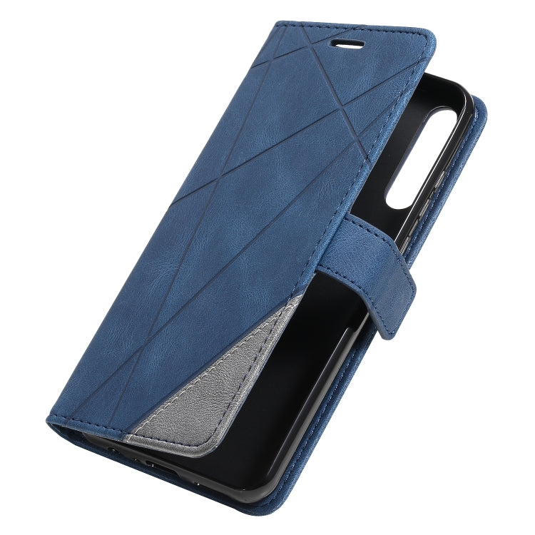 For Huawei Y6p Skin Feel Splicing Horizontal Flip Leather Case with Holder & Card Slots & Wallet & Photo Frame