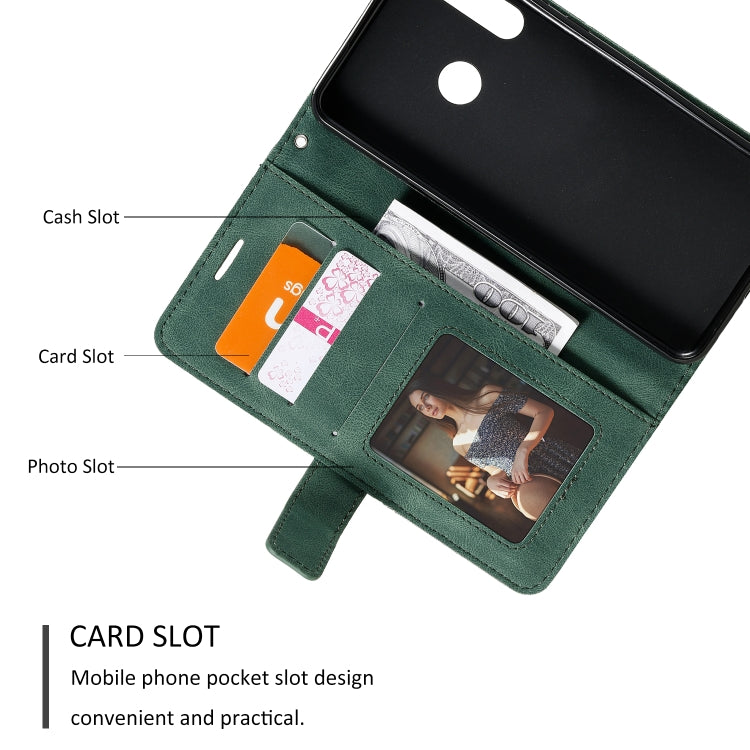 For Huawei Y6p Skin Feel Splicing Horizontal Flip Leather Case with Holder & Card Slots & Wallet & Photo Frame