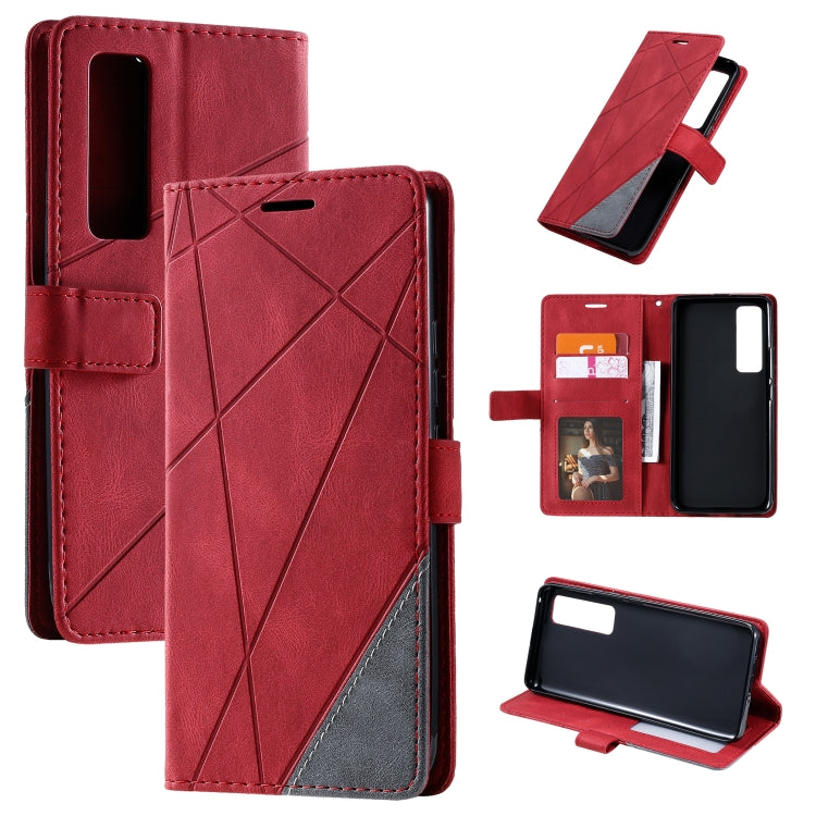 For Huawei nova 7 Pro 5G Skin Feel Splicing Horizontal Flip Leather Case with Holder & Card Slots & Wallet & Photo Frame