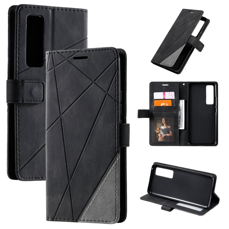 For Huawei nova 7 Pro 5G Skin Feel Splicing Horizontal Flip Leather Case with Holder & Card Slots & Wallet & Photo Frame
