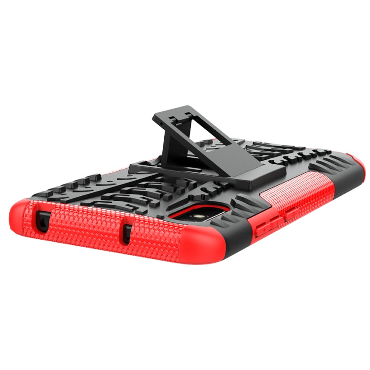 For Xiaomi Redmi 9A Tire Texture Shockproof TPU+PC Protective Case with Holder