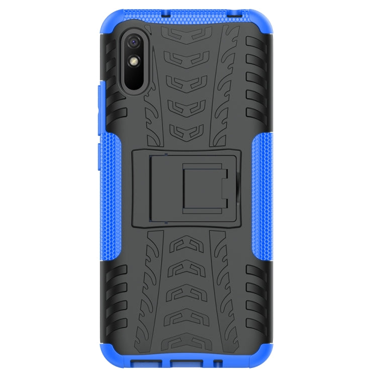 For Xiaomi Redmi 9A Tire Texture Shockproof TPU+PC Protective Case with Holder