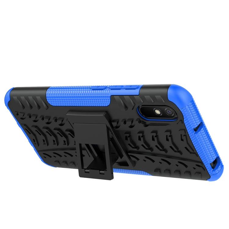 For Xiaomi Redmi 9A Tire Texture Shockproof TPU+PC Protective Case with Holder