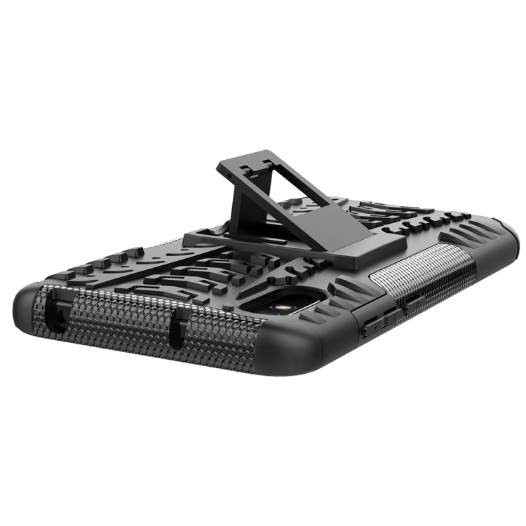 For Xiaomi Redmi 9A Tire Texture Shockproof TPU+PC Protective Case with Holder