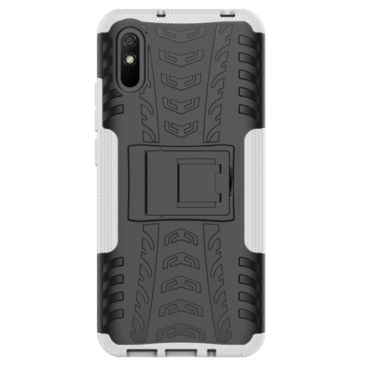For Xiaomi Redmi 9A Tire Texture Shockproof TPU+PC Protective Case with Holder